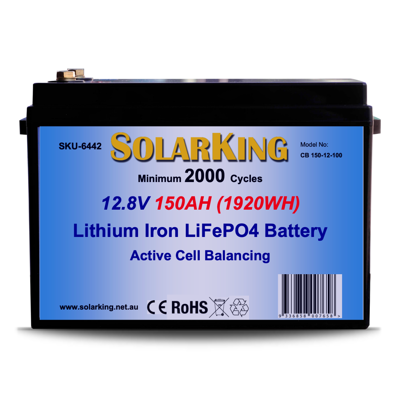 150AH Lithium LiFe PO4 SolarKing Battery CB-150-12-100